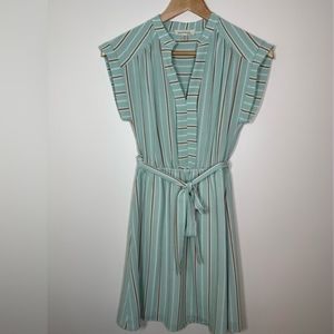 Monteau Seafoam Green Striped Dress XS